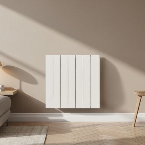 Radiateur Électrique LCD Céramique Blanc 1500W NELIA COMPACT
