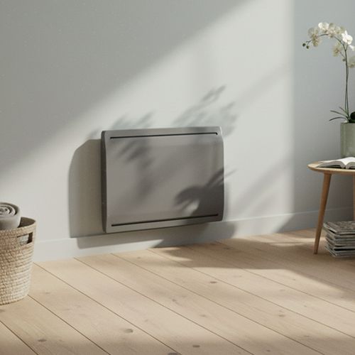 Radiateur Électrique LCD Céramique Gris Anthracite 1000W KAMYS