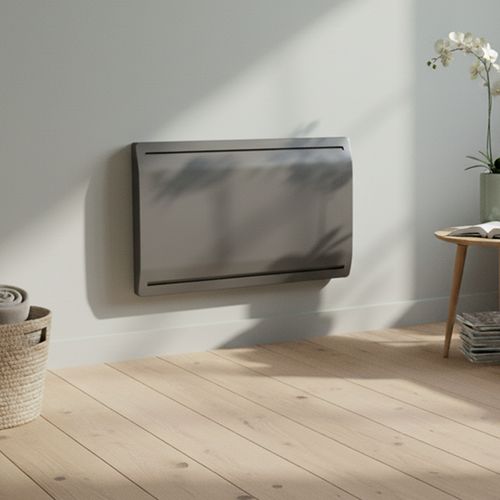Radiateur Électrique LCD Céramique Gris Anthracite 1500W KAMYS