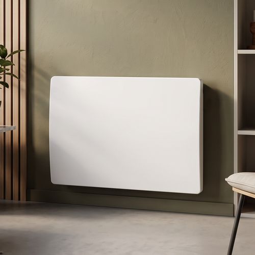 Radiateur à inertie Wi-Fi LUCY Blanc 2000W – Double cœur de chauffe céramique + film – Econergy