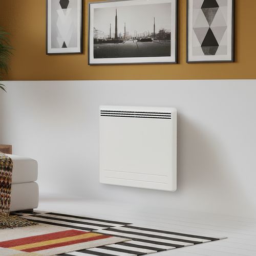 Radiateur Électrique LCD Fonte + Film Blanc 1000W SUVA