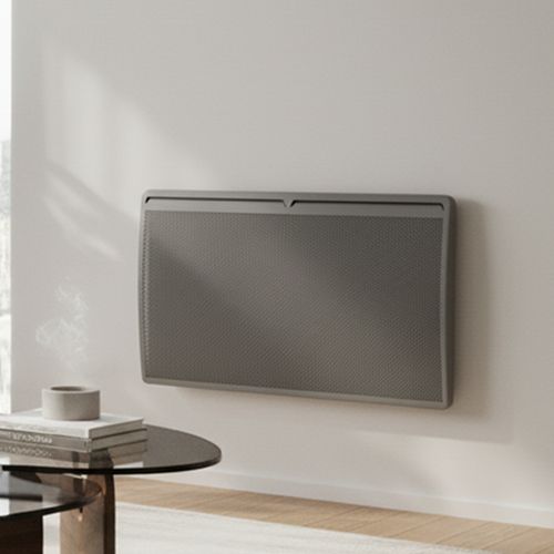 Radiateur Panneau rayonnant Tactile Aluminium Gris Anthracite 1500W LOGAN