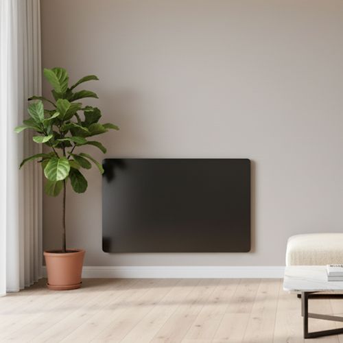 Radiateur Panneau rayonnant LCD Aluminium Noir 1500W KLAAS