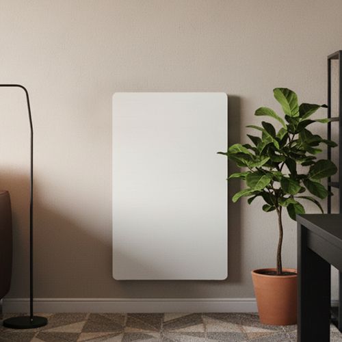 Radiateur Électrique Vertical LCD Aluminium Blanc 1500W KLAAS