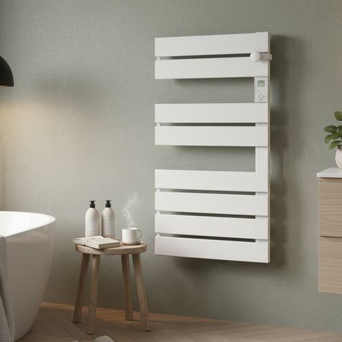 Sèche-serviettes LCD Sans fluide Blanc 600W NINA