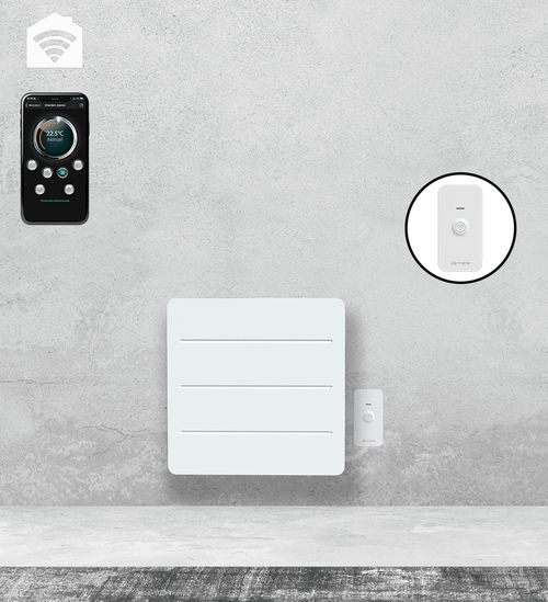 Radiateur électrique LCD céramique + film blanc 1500W YOX connecté