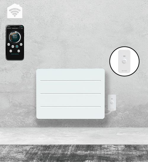 Radiateur électrique LCD céramique + film blanc 2000W YOX connecté