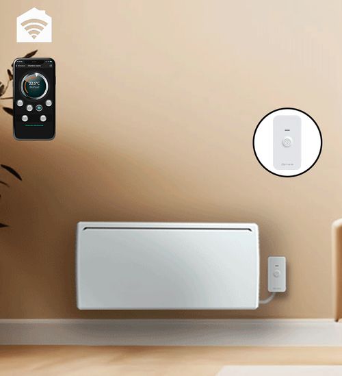 Radiateur électrique LCD Céramique Blanc 2000W UNO connecté