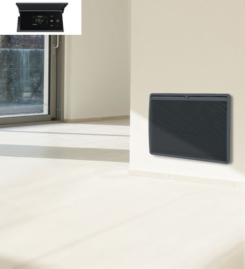 Radiateur Panneau rayonnant Tactile Aluminium Gris Anthracite 1000W LOGAN