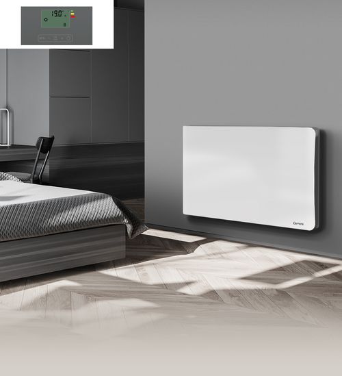 Radiateur Électrique LCD Céramique + Film Blanc Gris 2000W DAKOTA