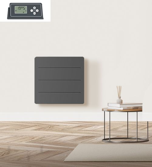 Radiateur Électrique LCD Céramique + film Gris Anthracite 1500W YOX