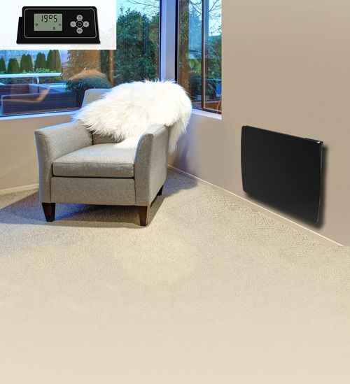 Radiateur Électrique LCD Céramique Noir 1000W JARPA