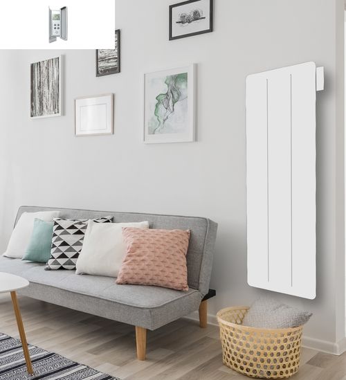 Radiateur Électrique Vertical LCD Céramique Blanc 1500W YOX VERTICAL