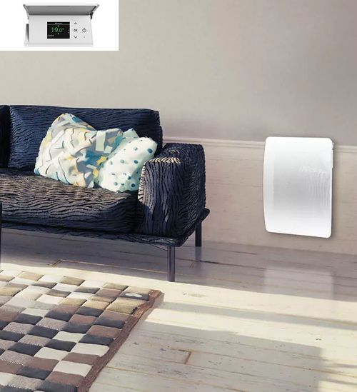 Radiateur Électrique Tactile Fonte + Film Blanc 1000W SIXTY