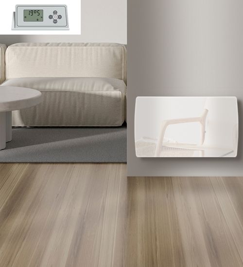 Radiateur Électrique LCD Fonte Blanc 1500W JARPA