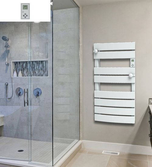 Sèche-serviettes LCD Sans fluide Blanc 600W DEMIS